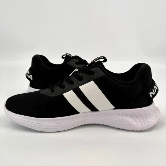 Nautica Manalapin Athletic Sneakers Size 7 Black White Lace-Up Mesh - Picture 7 of 12